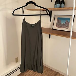 Olive Green Flowy Dress